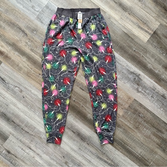Pink Sleepwear Sweatpants Size Small Holiday Season - Picture 1 of 2